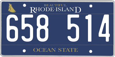 RI license plate 658514