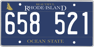 RI license plate 658521