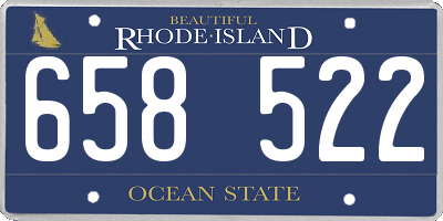 RI license plate 658522