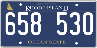 RI license plate 658530