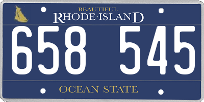 RI license plate 658545