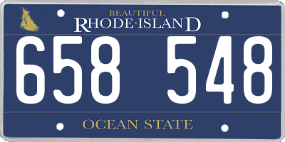 RI license plate 658548