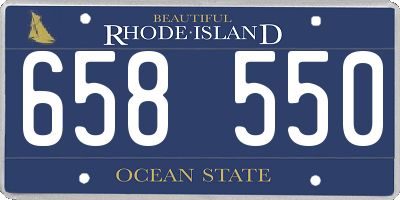 RI license plate 658550