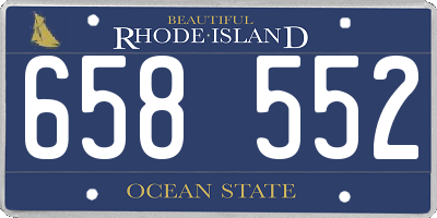 RI license plate 658552