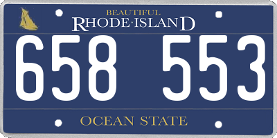 RI license plate 658553