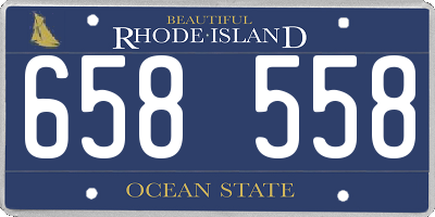 RI license plate 658558