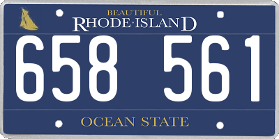 RI license plate 658561