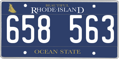 RI license plate 658563