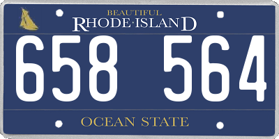 RI license plate 658564