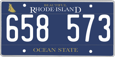 RI license plate 658573