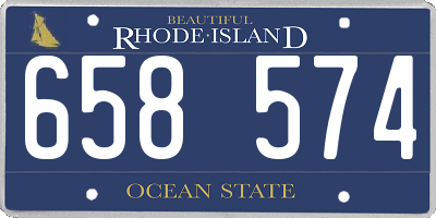 RI license plate 658574