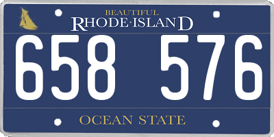 RI license plate 658576