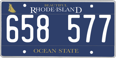 RI license plate 658577