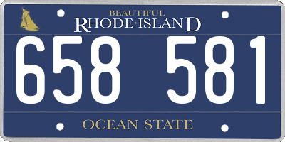 RI license plate 658581