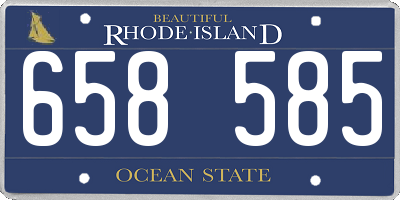 RI license plate 658585