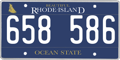 RI license plate 658586