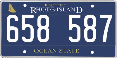 RI license plate 658587