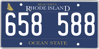 RI license plate 658588