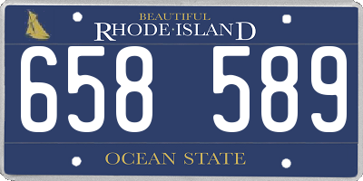 RI license plate 658589