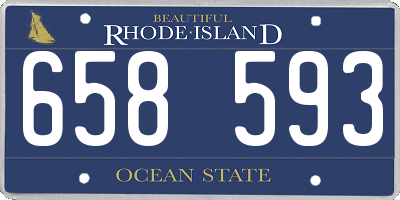 RI license plate 658593
