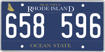 RI license plate 658596