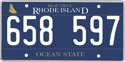 RI license plate 658597