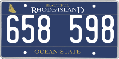 RI license plate 658598
