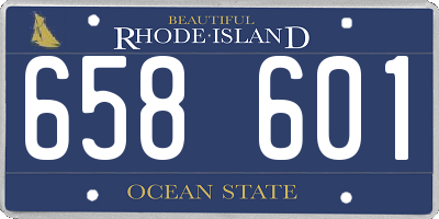 RI license plate 658601