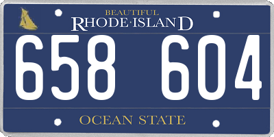 RI license plate 658604
