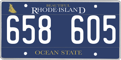 RI license plate 658605