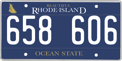 RI license plate 658606