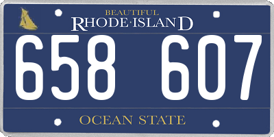 RI license plate 658607