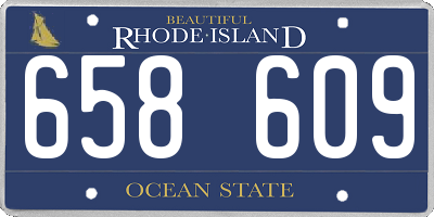 RI license plate 658609