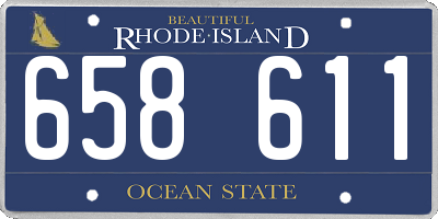 RI license plate 658611