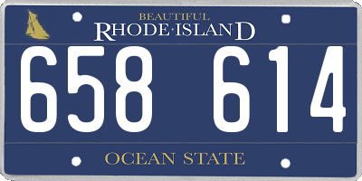 RI license plate 658614