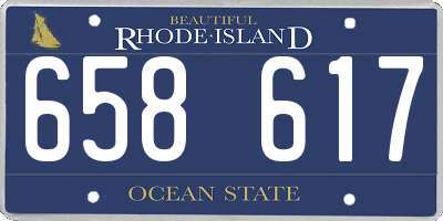 RI license plate 658617