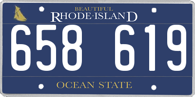 RI license plate 658619