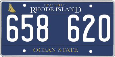RI license plate 658620