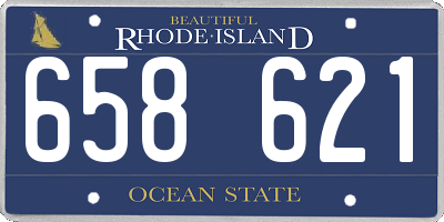 RI license plate 658621