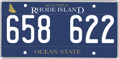 RI license plate 658622