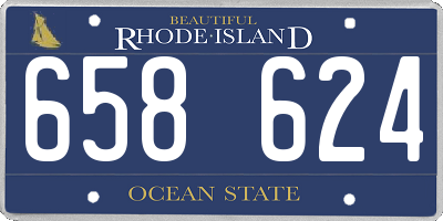 RI license plate 658624