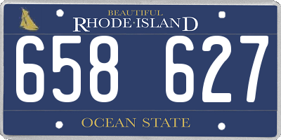 RI license plate 658627