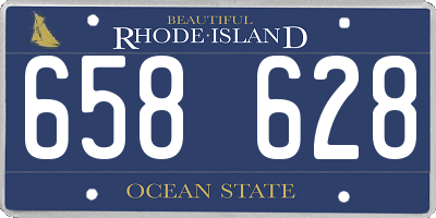 RI license plate 658628