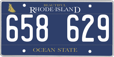 RI license plate 658629