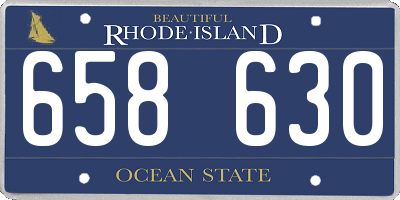 RI license plate 658630
