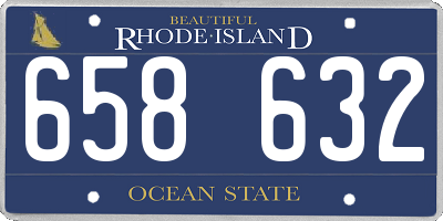 RI license plate 658632