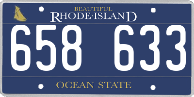 RI license plate 658633