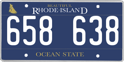 RI license plate 658638