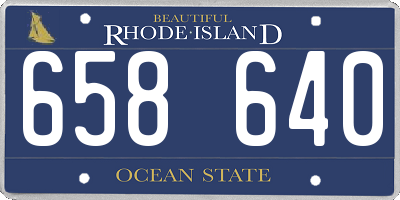 RI license plate 658640