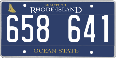 RI license plate 658641